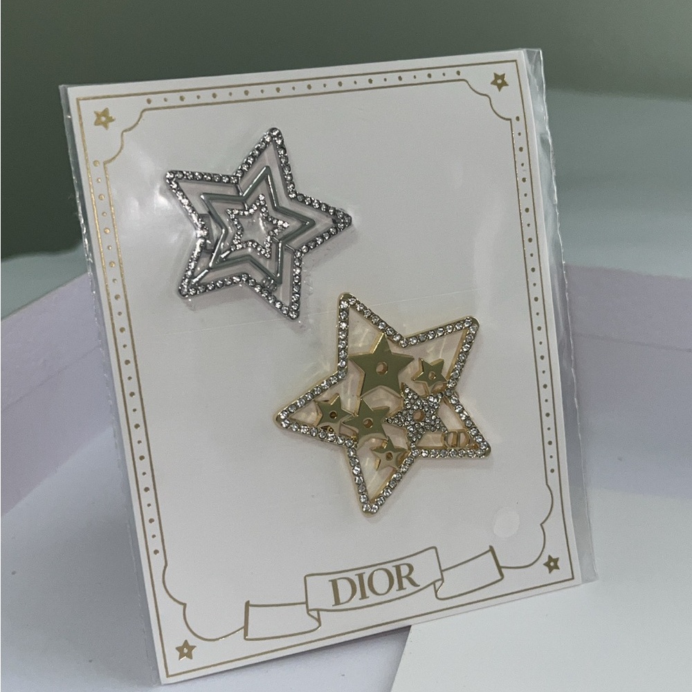 New and authentic Dior Silver and Gold Star Hair Clips
Limited edition. - Picture 6 of 9